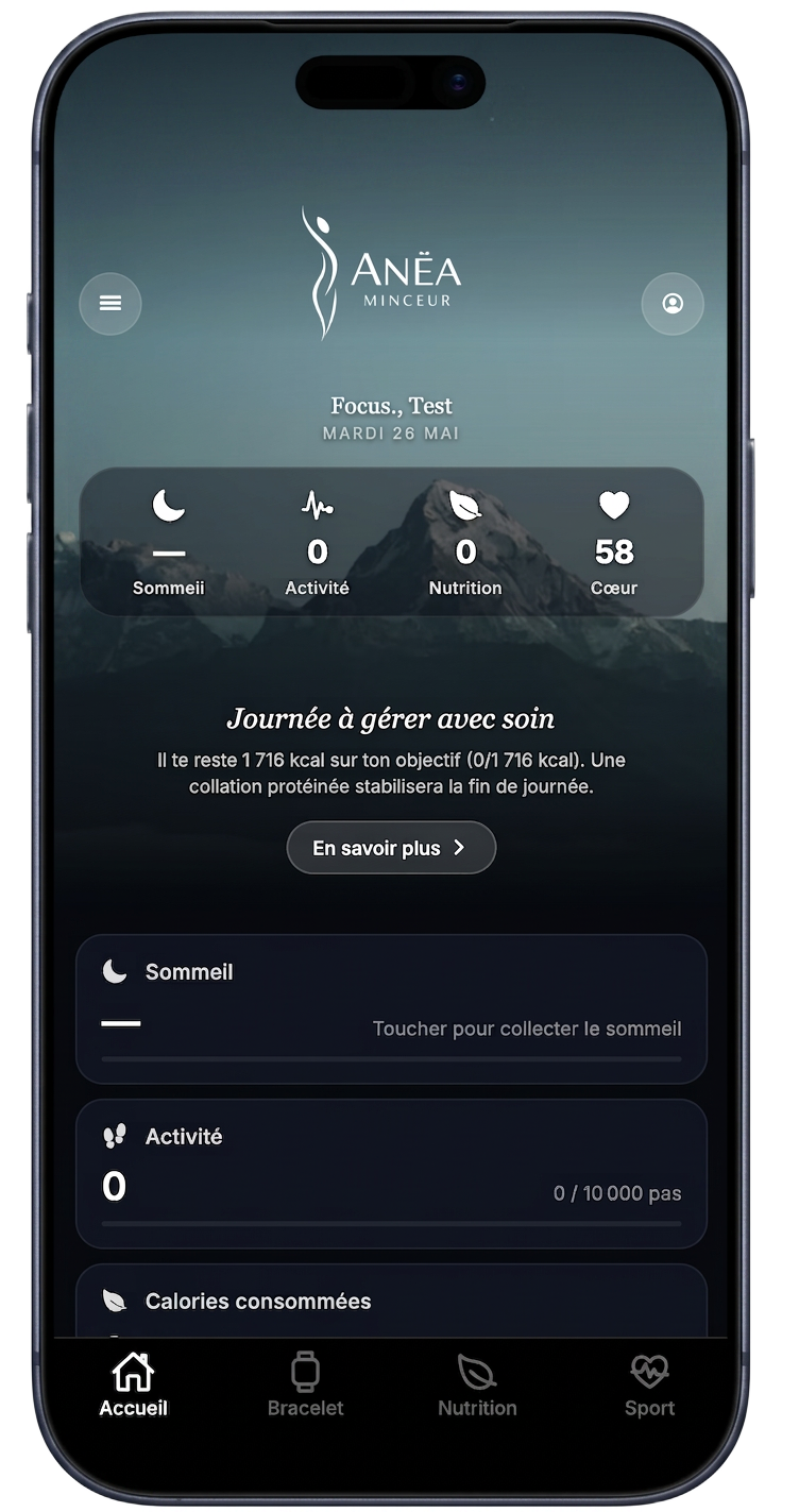 Application Anéa — accueil